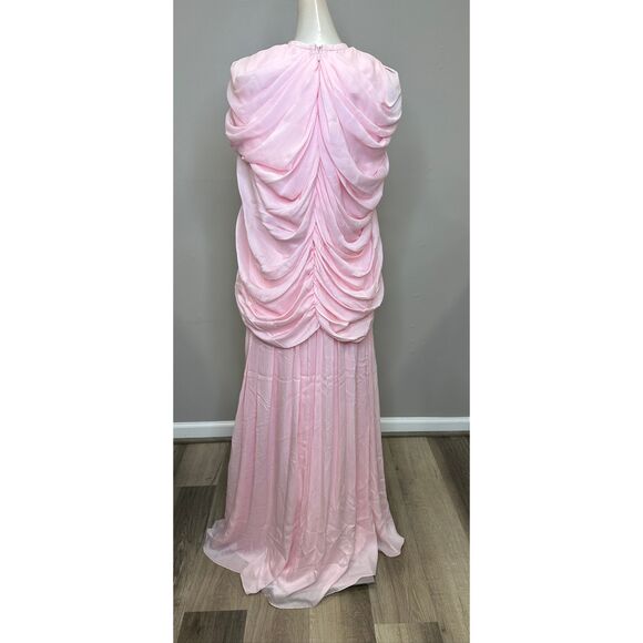 Giambattista Valli Keyhole Cape Chiffon Silk Gown IT44/US8 $5040 - Picture 8 of 11